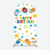Lofaris Color Measuring Robot Happy Birthday Arch Backdrop
